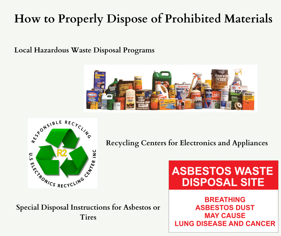 How to Properly Dispose of Prohibited Materials