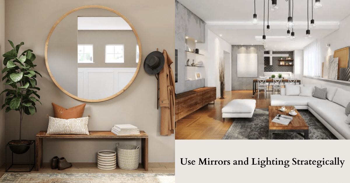 How to use lighting and mirrors in small spaces