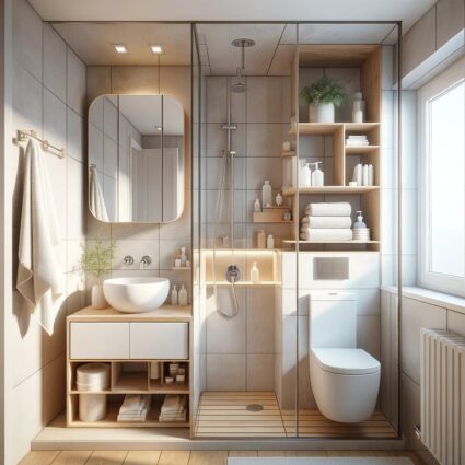 Maximize Vertical Space for small bathrooms