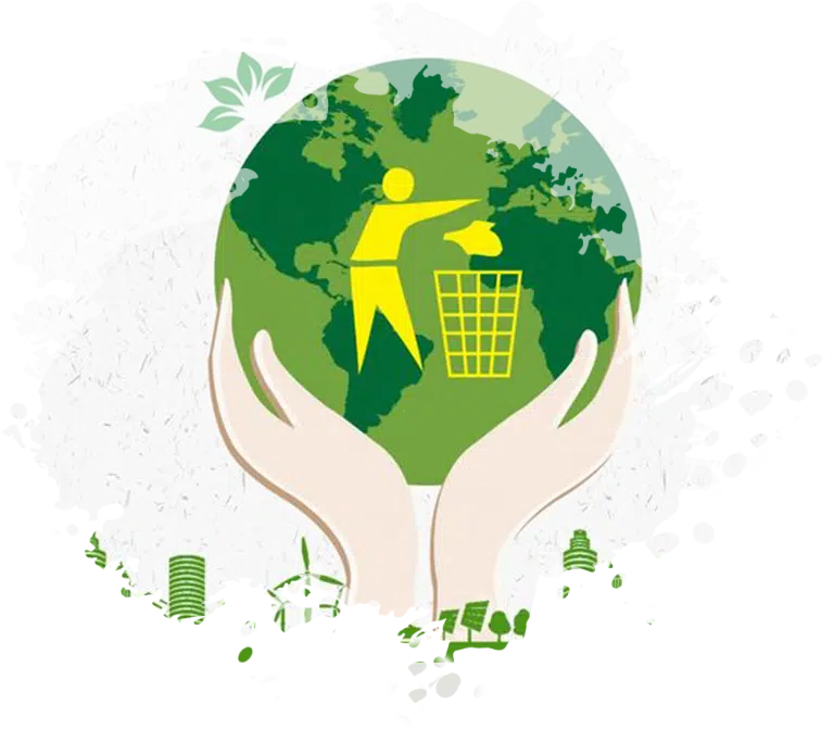 Hands Holding a green earth