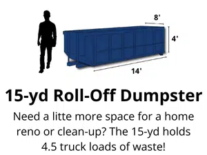 15 Yard Roll-Off Dumpster