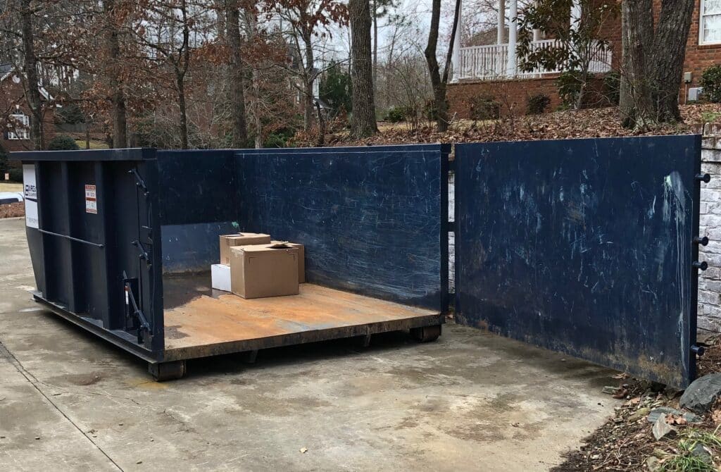 Roll Off Dumpster with Open Door