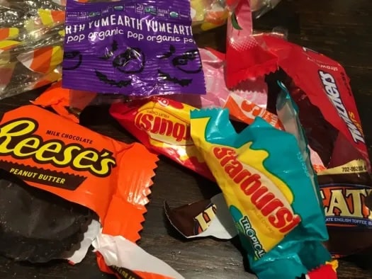 Tips of disposal of candy wrappers