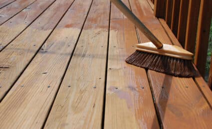 Maintaining a stained or painted deck
