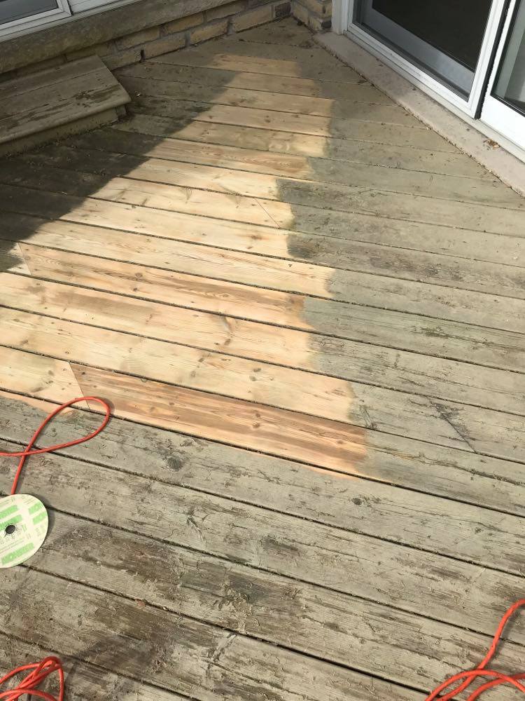 Sanding a deck for a smooth even finish