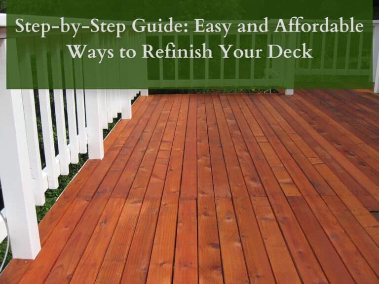 Step by step guide to refinish your deck