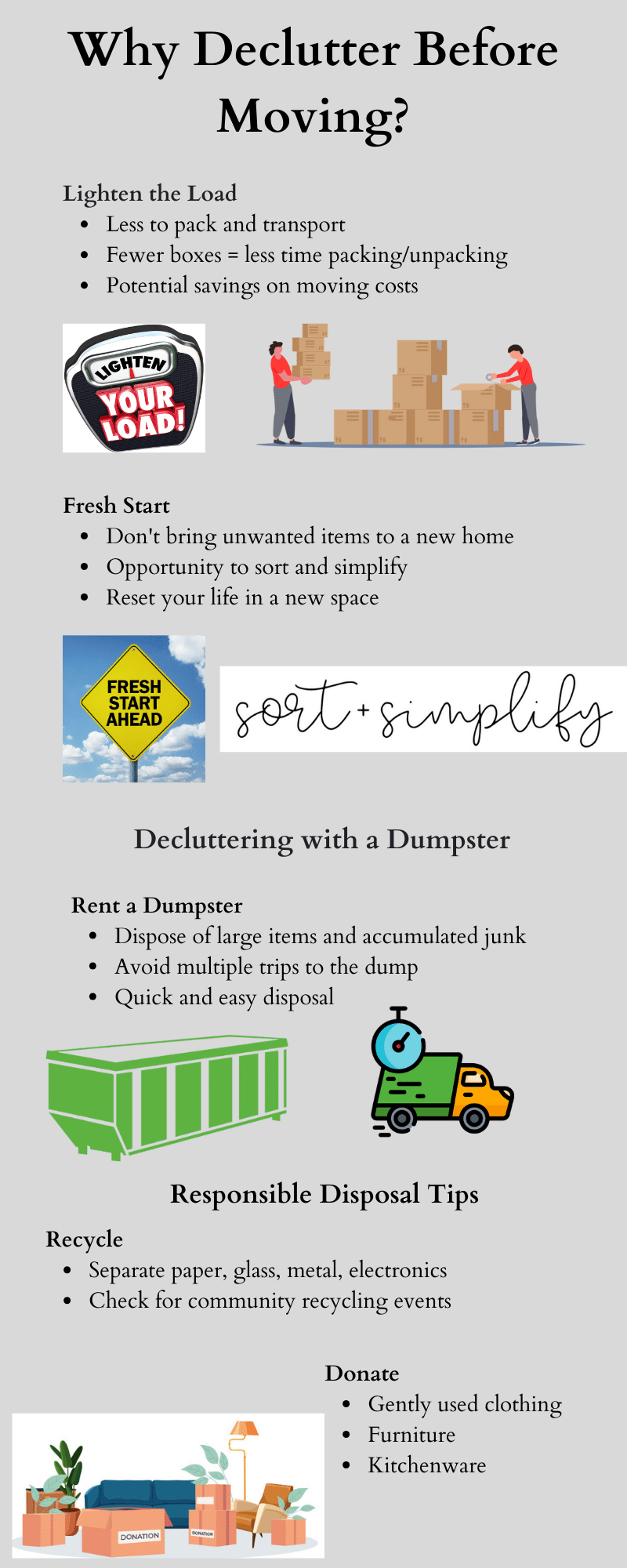 Tips on how to declutter before a move