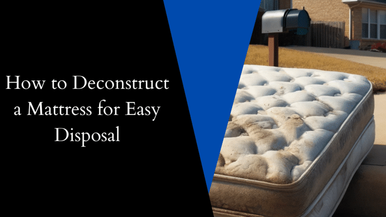 How to deconstruct a mattress for easy disposal