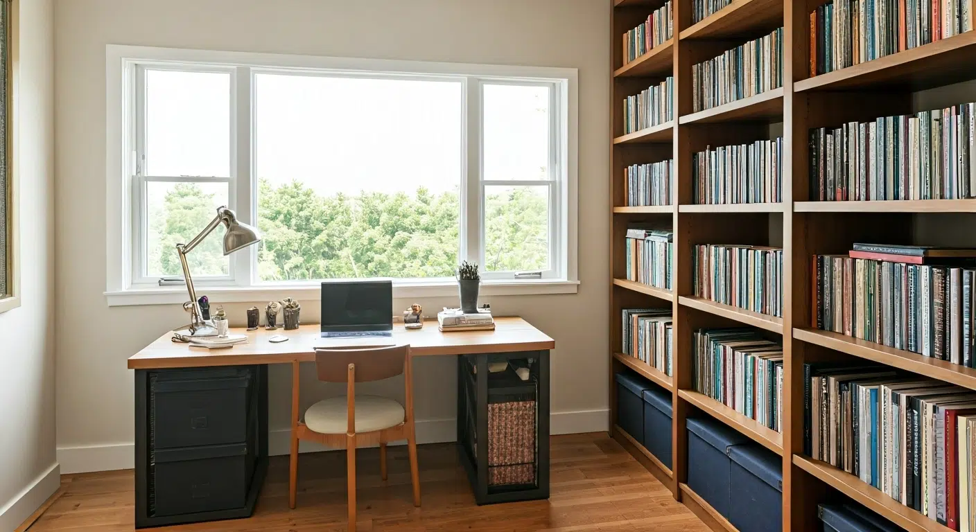 Productive home office setup