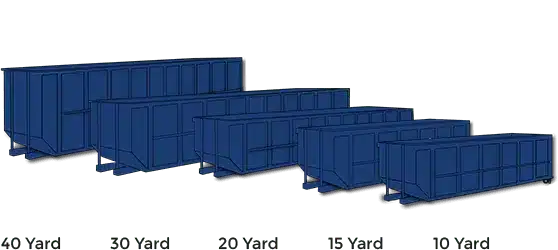 Various Dumpster Sizes