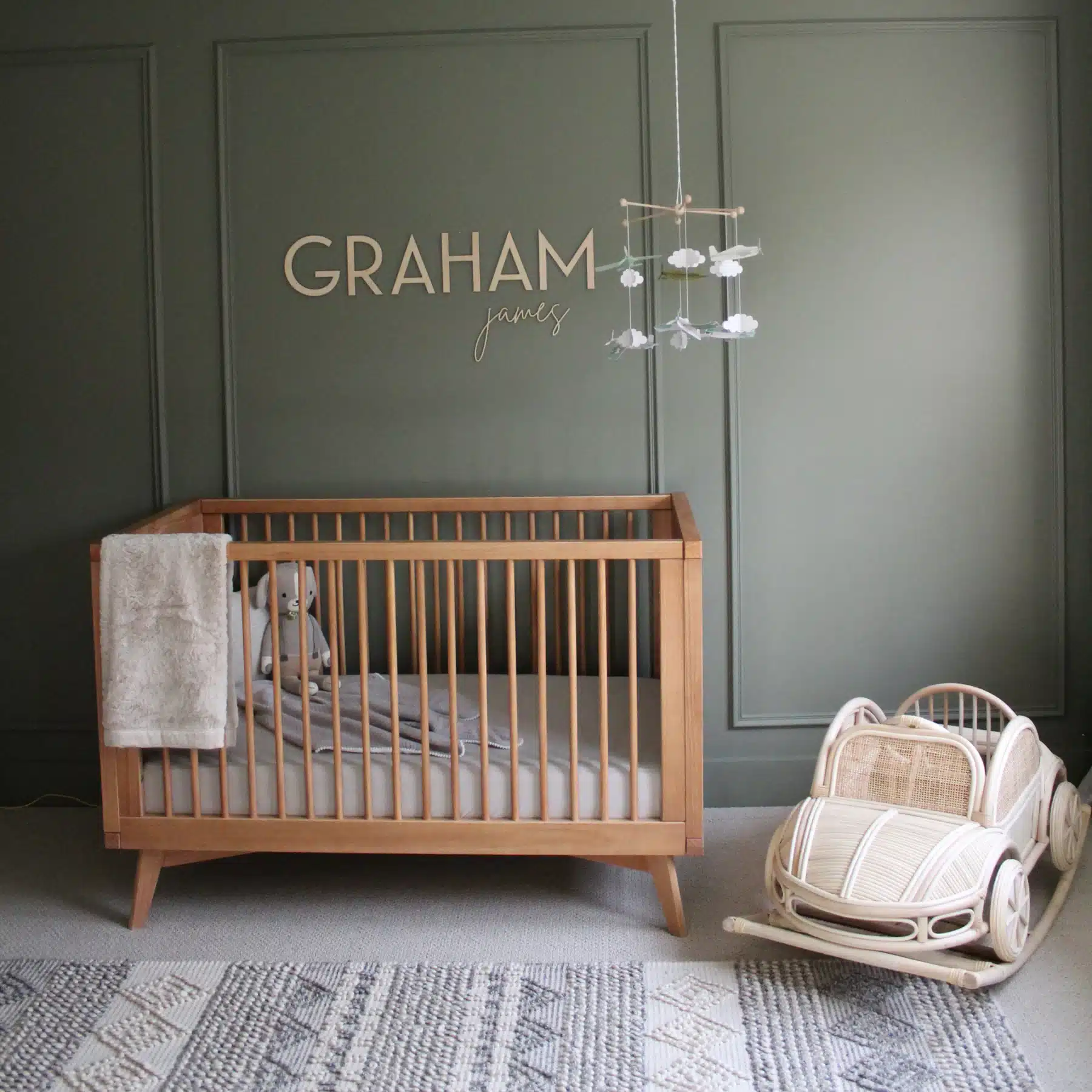 Solid wood convertable crib