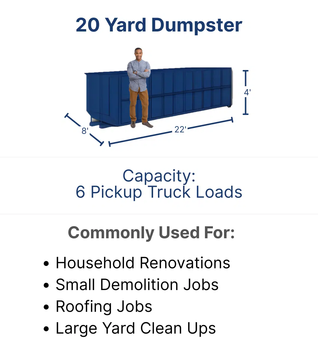 20 Yard Dumpster description