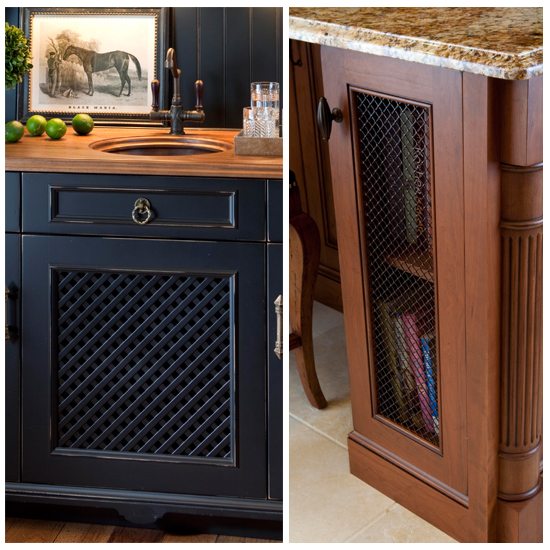 picture of a kitchen with custom inserts installed
