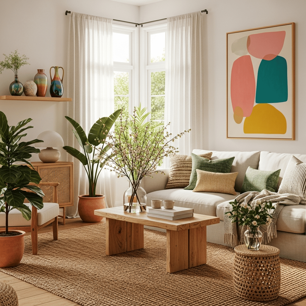 Vibrant spring 2026 trend room